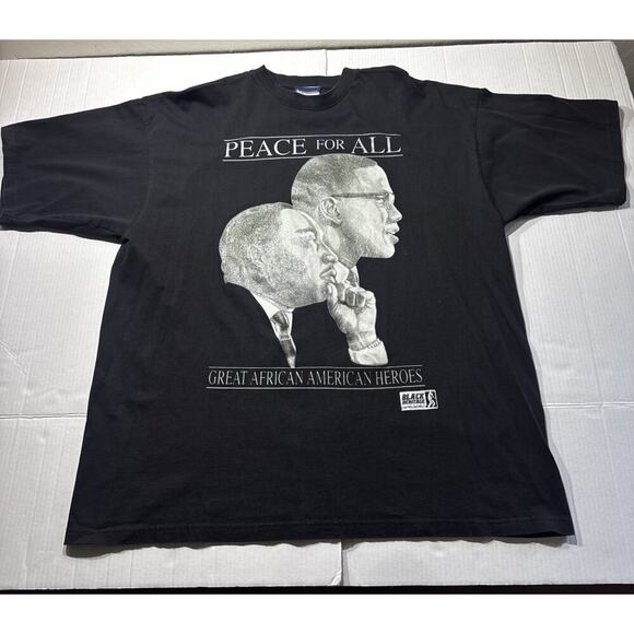 Legendary Heroes Other - VTG African American Heroes Struggle Continues MLK Malcolm X T-Shirt XXXL